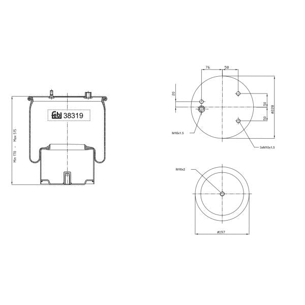 FEBI FE38319 Air Suspension Bellow