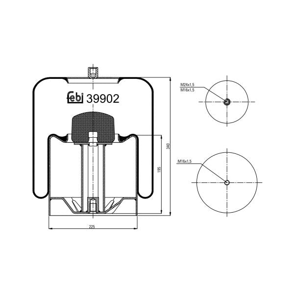 FEBI FE39902 Air Suspension Bellow
