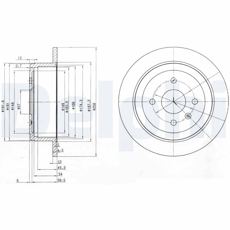 DELPHI BG3615 Brake Disc .