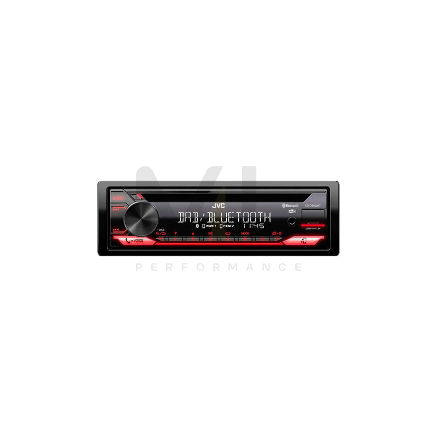 JVC KD-DB622BT Car stereo 1 DIN, Made for Android, Made for iPod/iPhone, 12V, CD, FLAC, MP3, WAV, WMA
