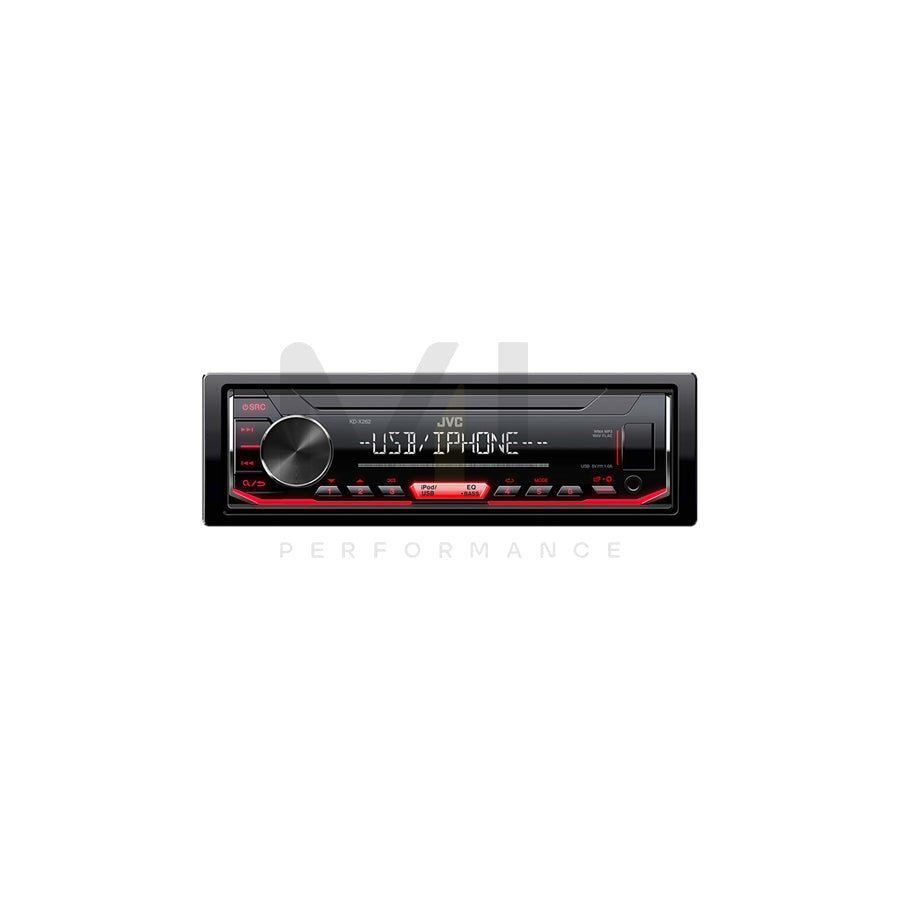 JVC KD-X262 Car stereo 1 DIN, AOA 2.0, Made for iPod/iPhone, 12V, FLAC, MP3, WAV, WMA