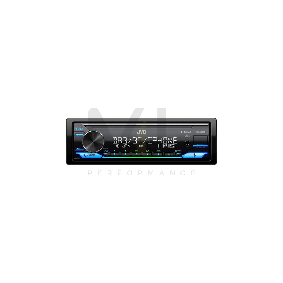 JVC KD-X472DBT Car stereo 1 DIN, Made for Android, Made for iPod/iPhone, 12V, FLAC, MP3, WAV, WMA