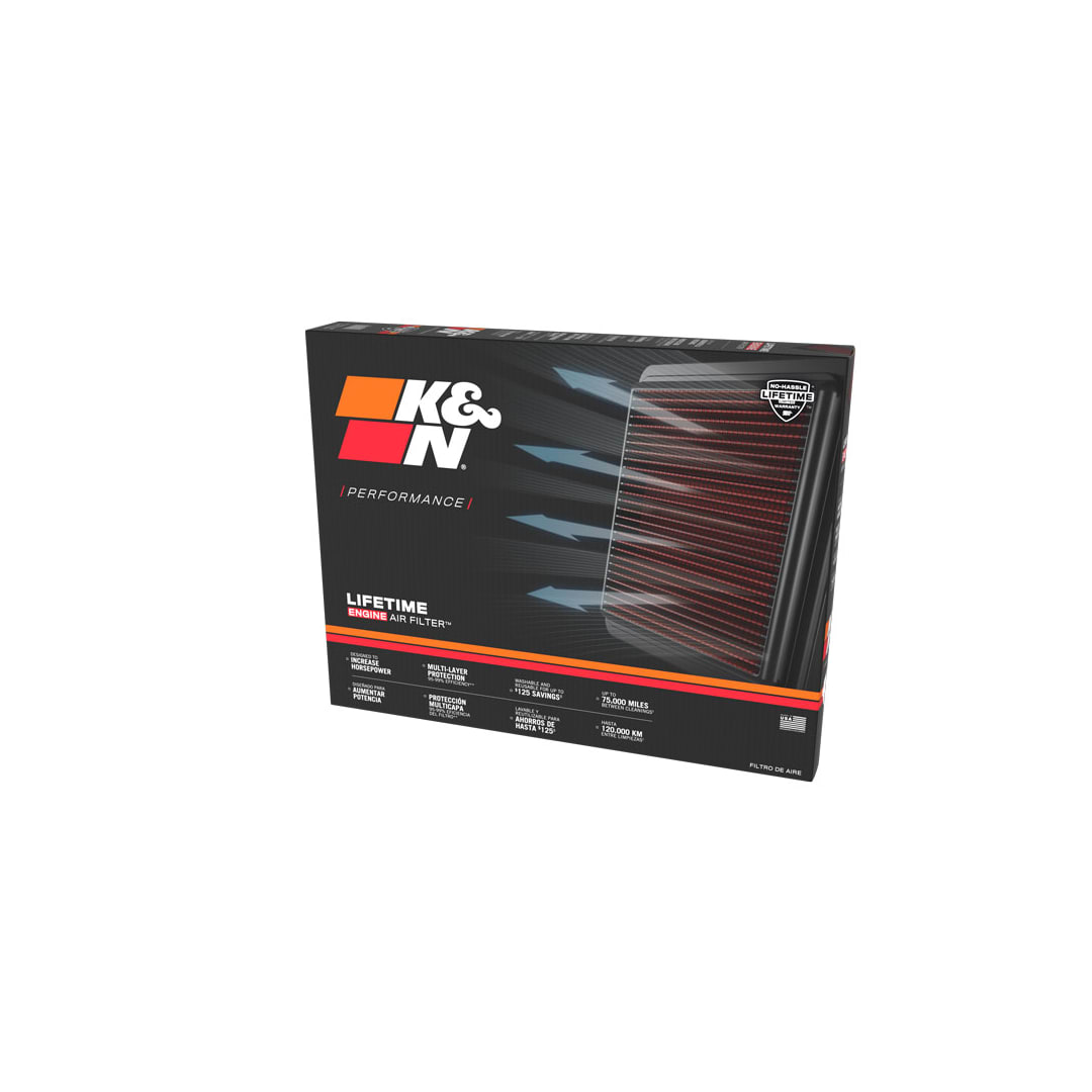 K&N 33-5123 High-Flow Original Lifetime Engine Air Filter - JEEP GRAND CHEROKEE V6 3.6L F/I