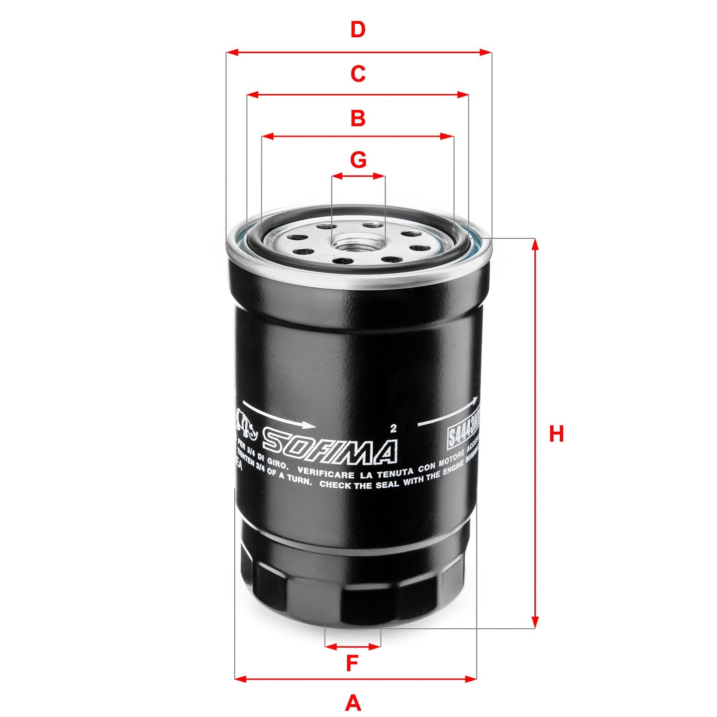 SOFIMA S4443NR Fuel Filter