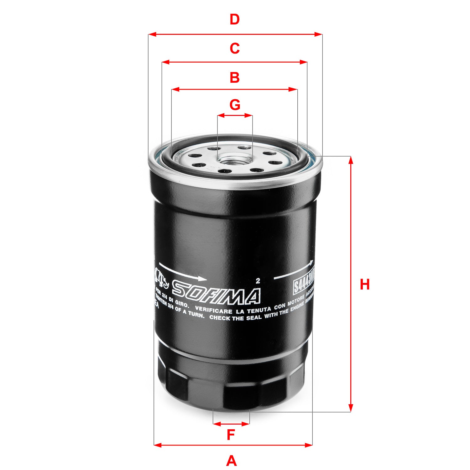 SOFIMA S4443NR Fuel Filter