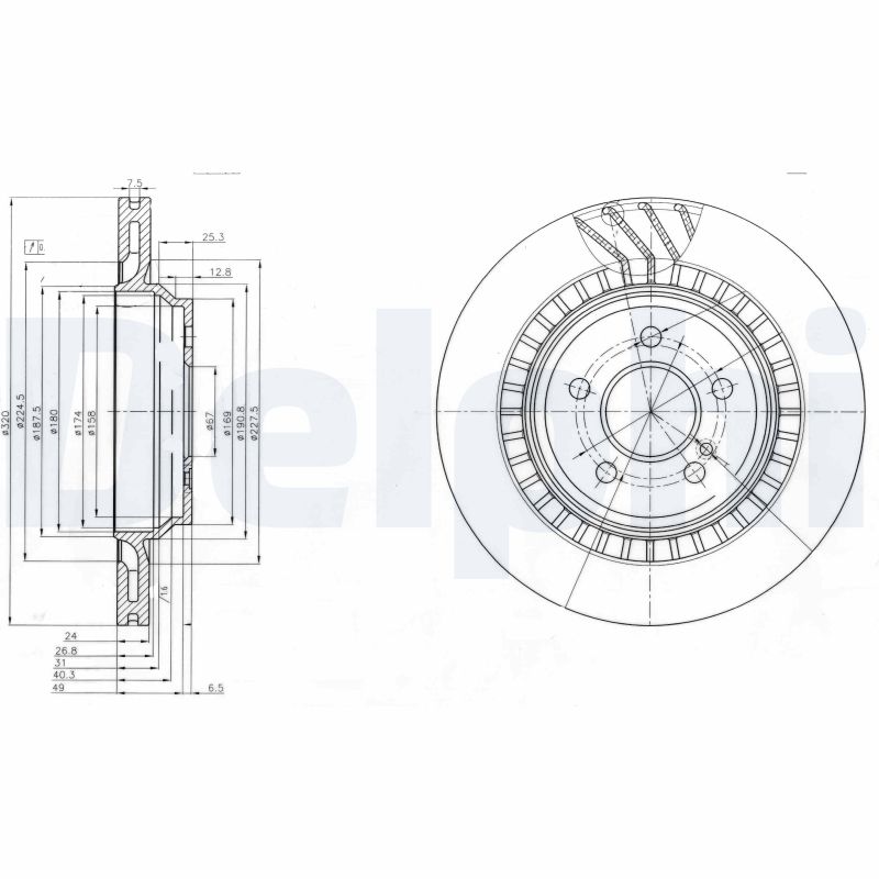 DELPHI BG4144 Brake Disc .