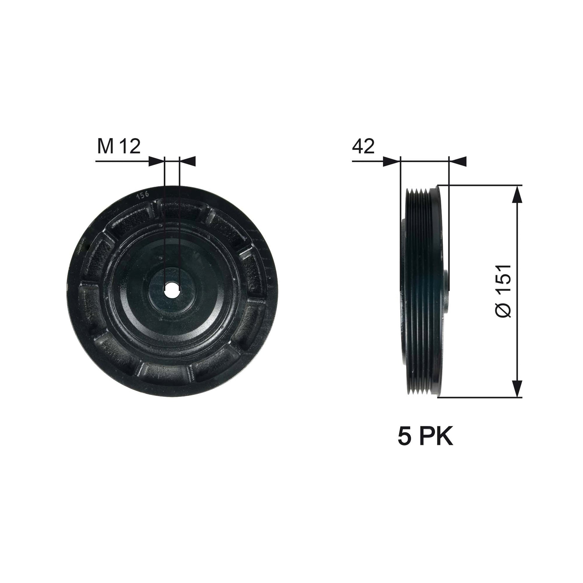 GATES GATTVD1116 Crankshaft Belt Pulley