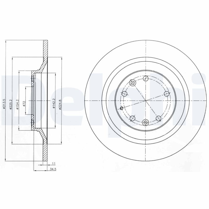 DELPHI BG4318 Brake Disc .