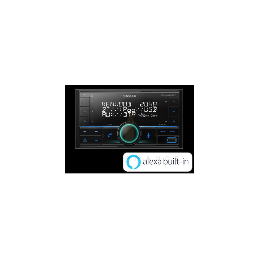 KENWOOD DPX-M3200BT Car stereo Amazon Alexa ready, 2 DIN, Made for iPhone/iPod, LCD, 14.4V, AAC, FLAC, MP3, WAV, WMA