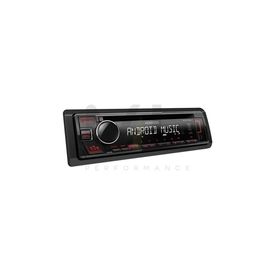 KENWOOD KDC-130UR Car stereo CD/USB/AUX, 1 DIN, Android, 14.4V, FLAC, MP3, WAV, WMA