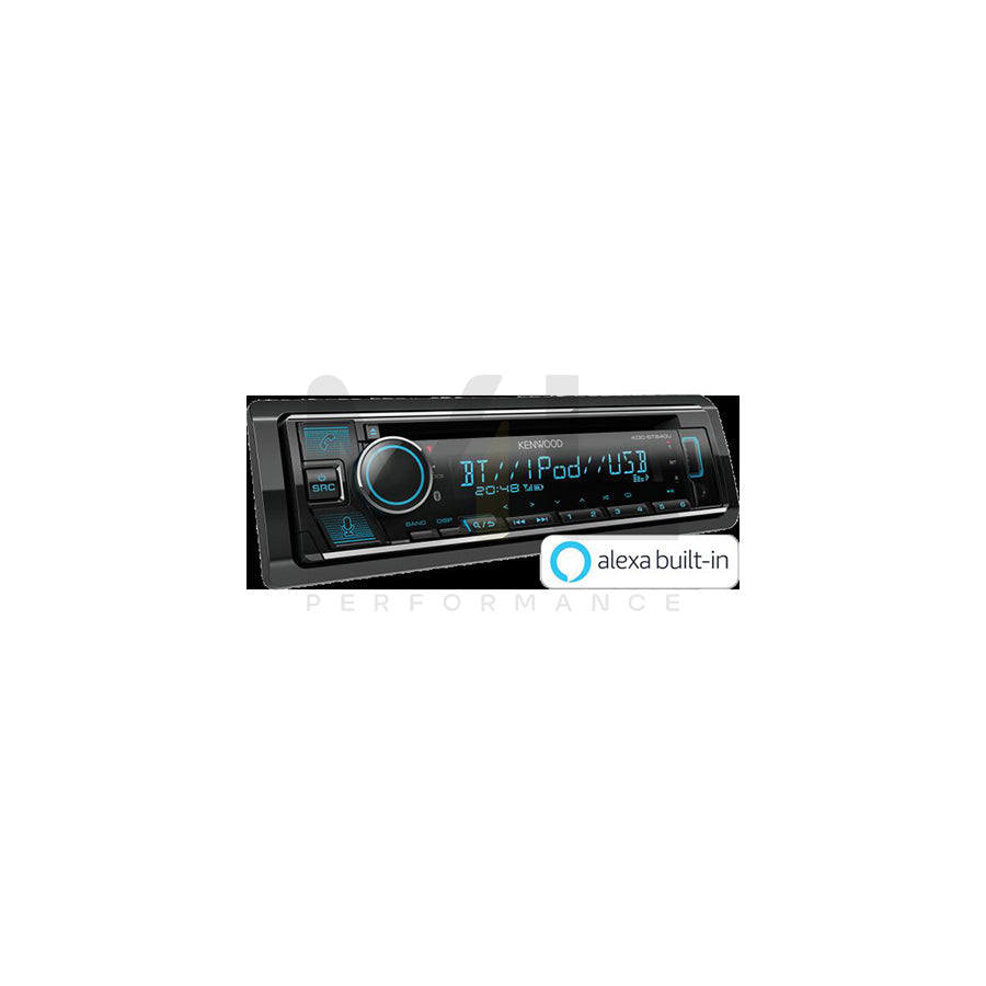 KENWOOD KDC-BT640U Car stereo Amazon Alexa ready, 1 DIN, LCD, 14.4V, AAC, FLAC, MP3, WAV, WMA