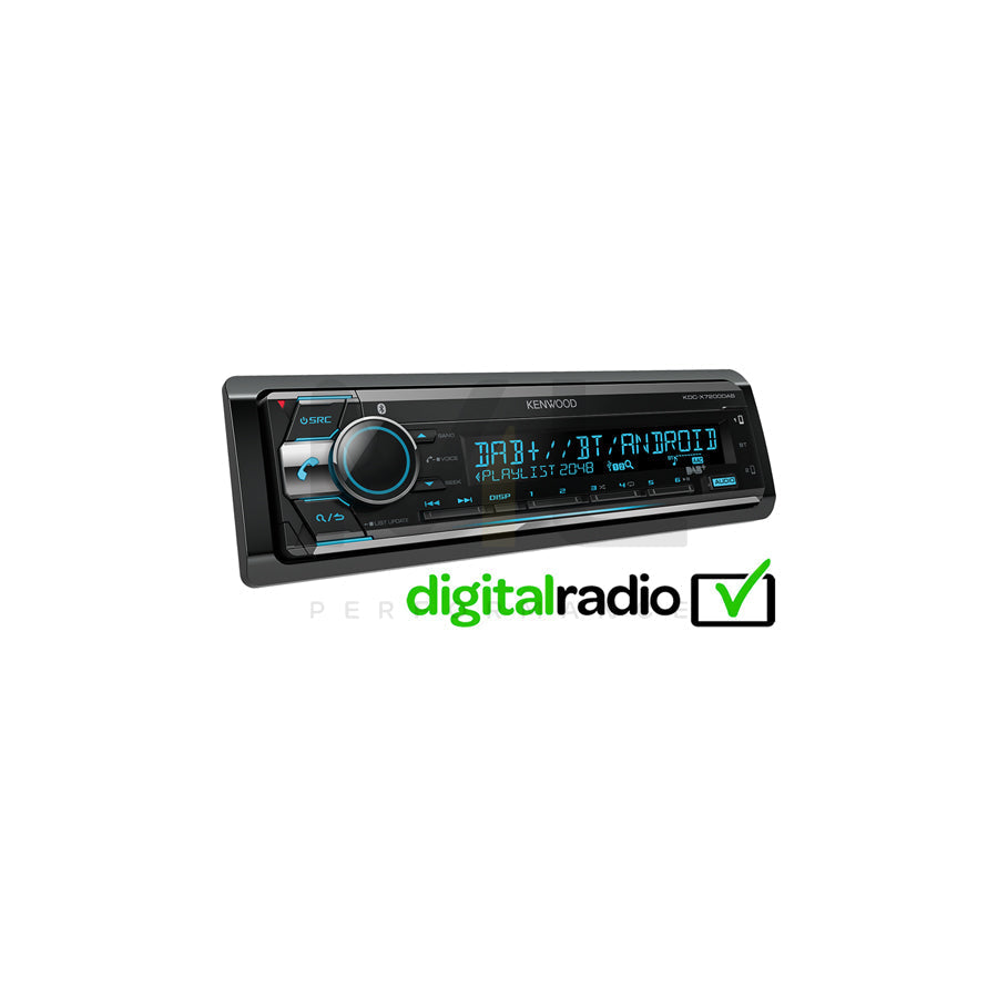 KENWOOD KDC-X7200DAB Car stereo 1 DIN, AOA 2.0, Made for iPod/iPhone, 14.4V, AAC, FLAC, MP3, WAV, WMA, CD-R/RW, DAB+ tuner, Spotify App Link