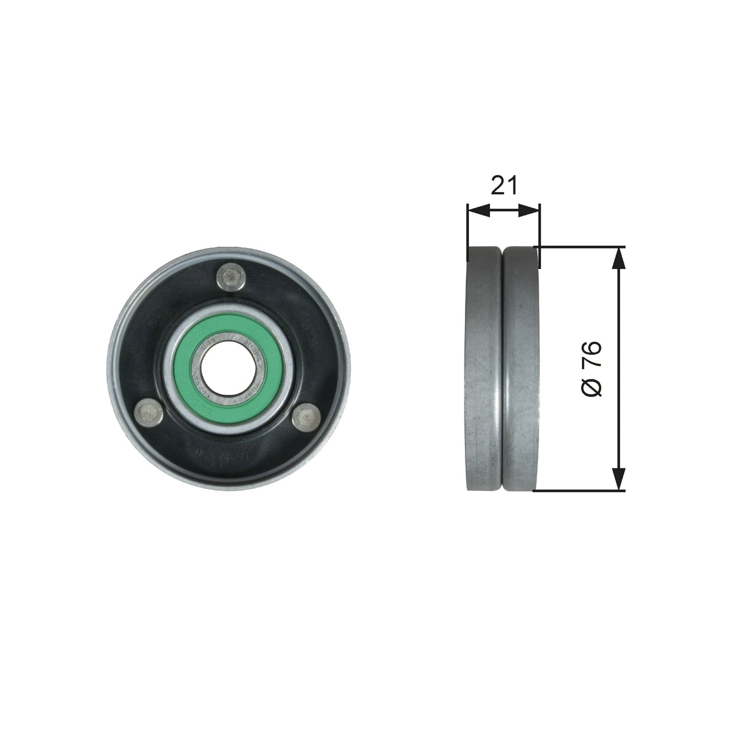 GATES GATT36730 V-Ribbed Belt Deflection/Guide Pulley