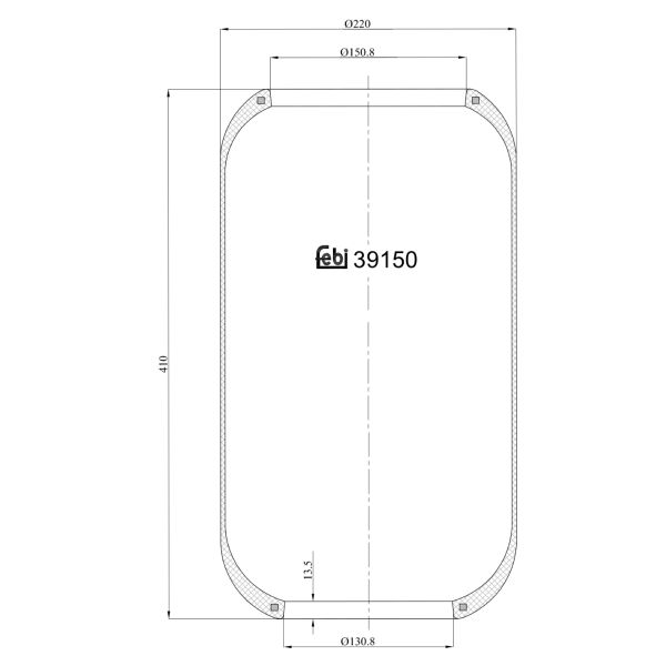 FEBI FE39150 Air Suspension Bellow