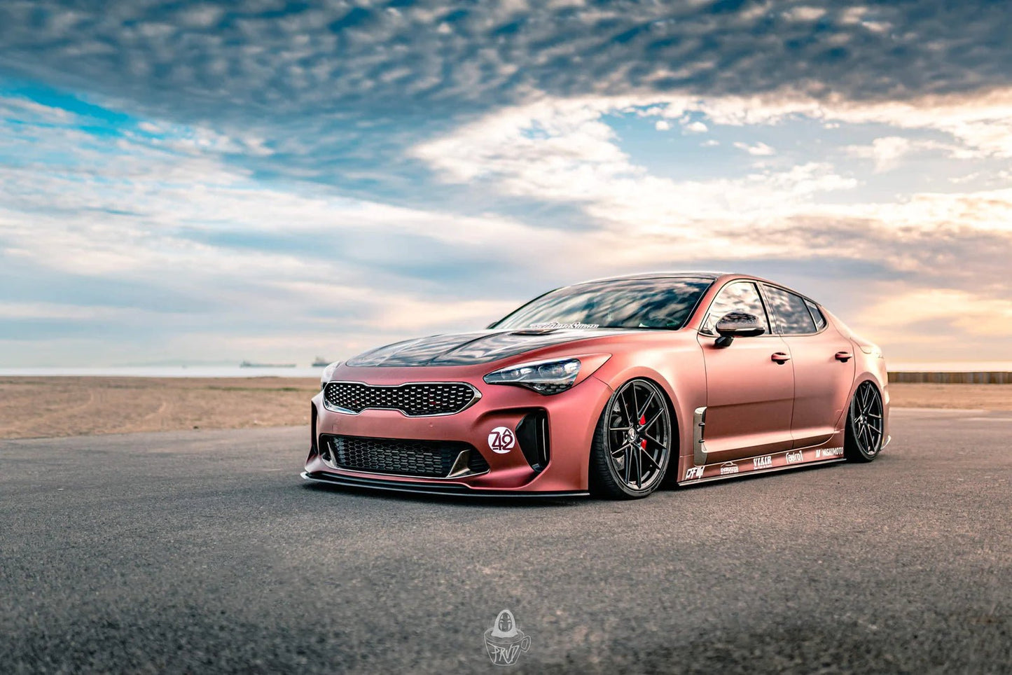 Adro A12A30-1201 KIA Stinger Carbon Fibre Front Lip V1 (2018+)