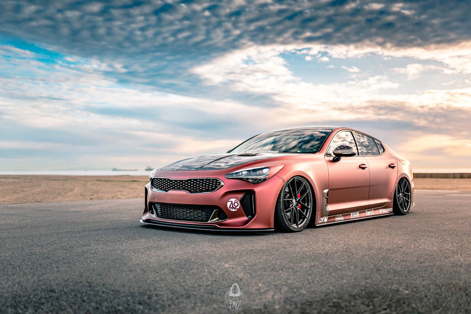 Adro A12A30-1201 KIA Stinger Carbon Fibre Front Lip V1 (2018+)