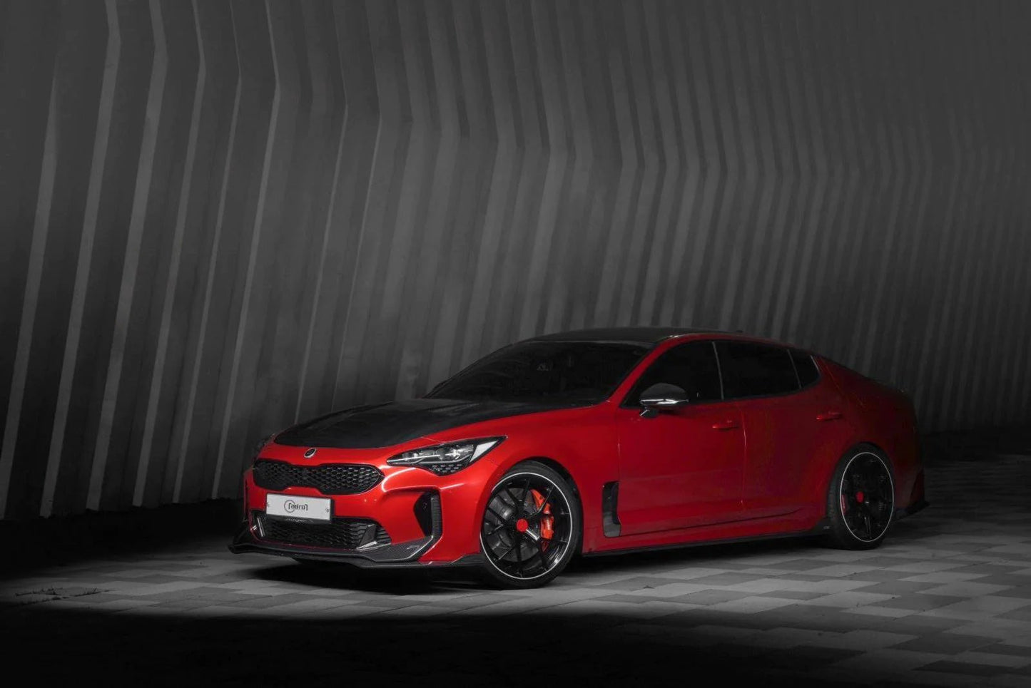 Adro KIA Stinger Carbon Fibre Front Lip V2 (2018+)