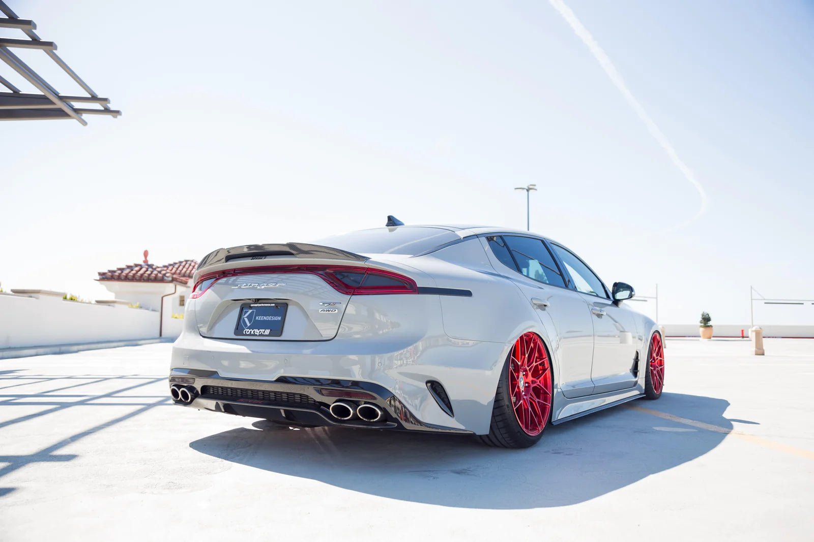 Adro A12A30-1501 KIA Stinger Carbon Fibre Rear Trunk Lip Spoiler V1 (2018+)