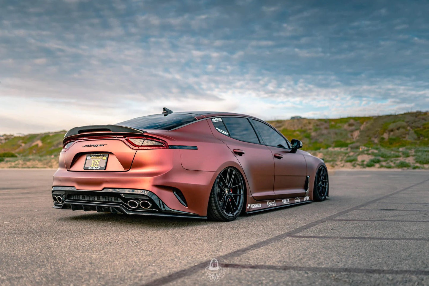 Adro A12A30-1501 KIA Stinger Carbon Fibre Rear Trunk Lip Spoiler V1 (2018+)