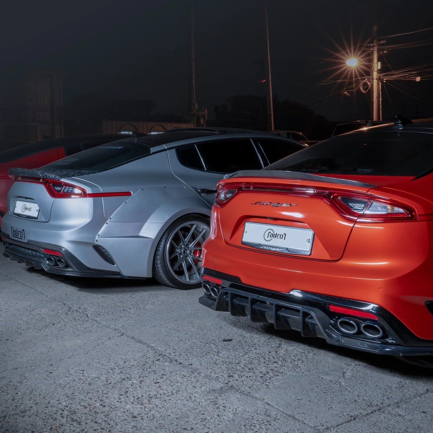 Adro A12A30-1502 KIA Stinger Carbon Fibre Rear Trunk Lip Spoiler V2 (2018+)