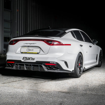 Adro A12A30-1502 KIA Stinger Carbon Fibre Rear Trunk Lip Spoiler V2 (2018+)