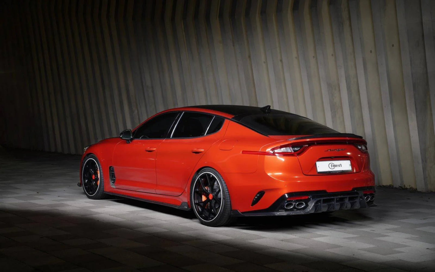 Adro A12A30-1402 KIA Stinger Carbon Fibre Side Skirts V2 (2018+)