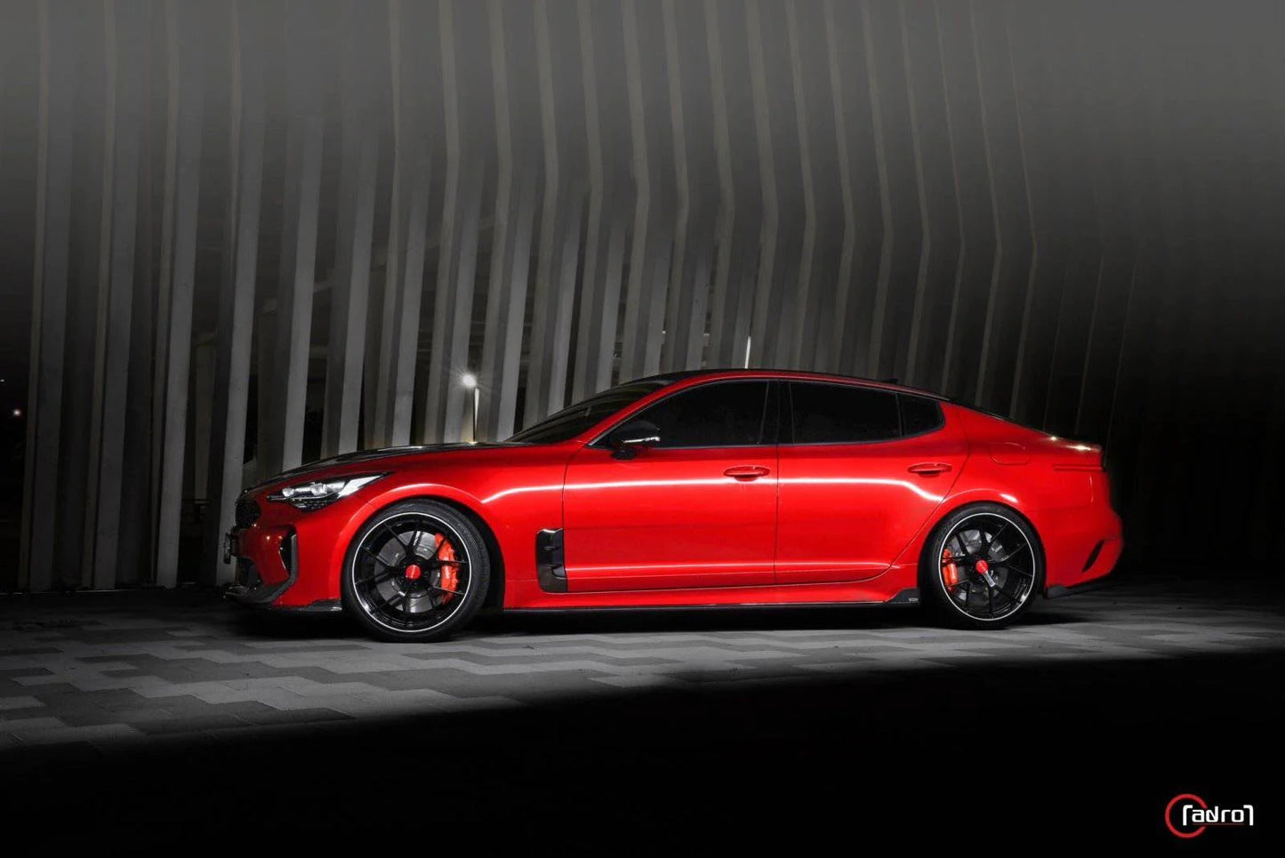 Adro A12A30-1402 KIA Stinger Carbon Fibre Side Skirts V2 (2018+)