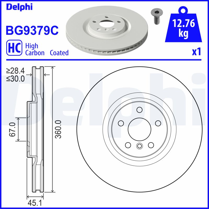 DELPHI BG9379C Brake Disc