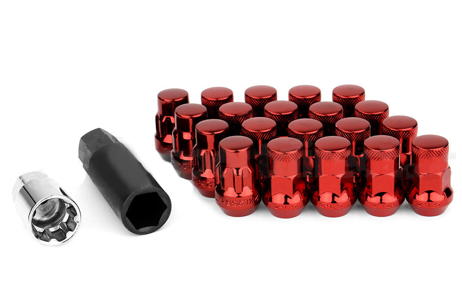 MUTEKI 32926RP LUG NUTS KIT WITH LOCK NUTS SR35 16+4 12X1.50 35MM RED (CLOSE END)