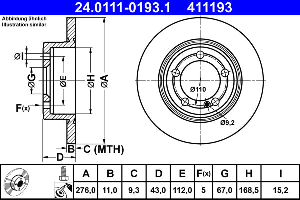 C.E.I 583011 Brake Pad Wear Warning Contact