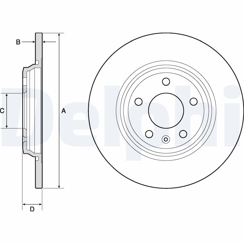 DELPHI BG4800C Brake Disc .