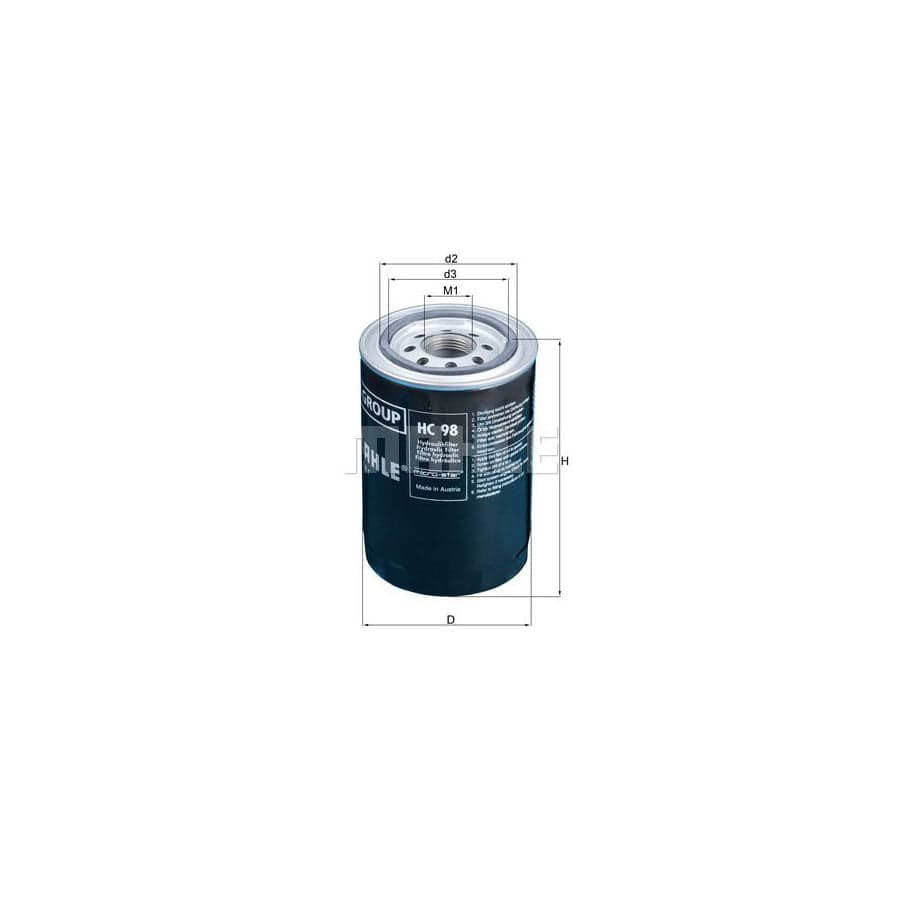 Knecht Hc 98 Hydraulic Filter, Automatic Transmission
