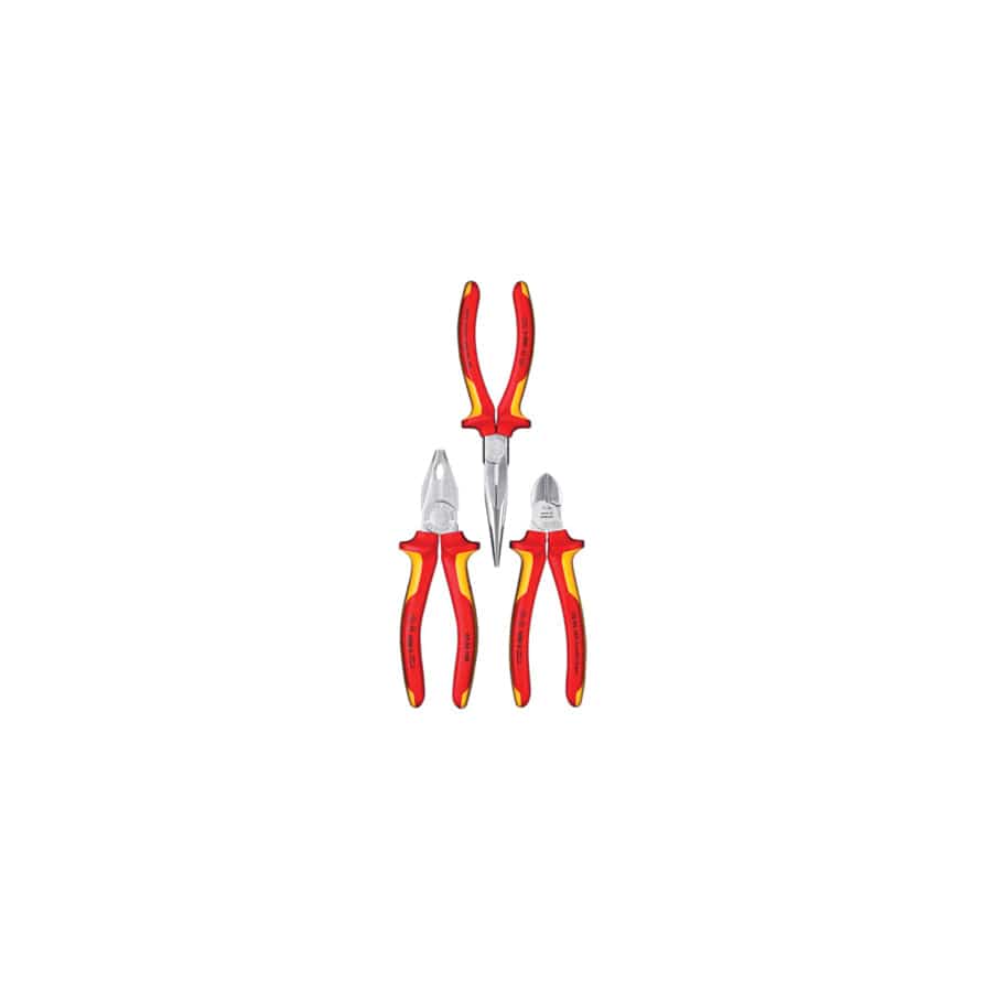 Knipex KPX002012 Elektro VDE Pliers Set, 3 Piece