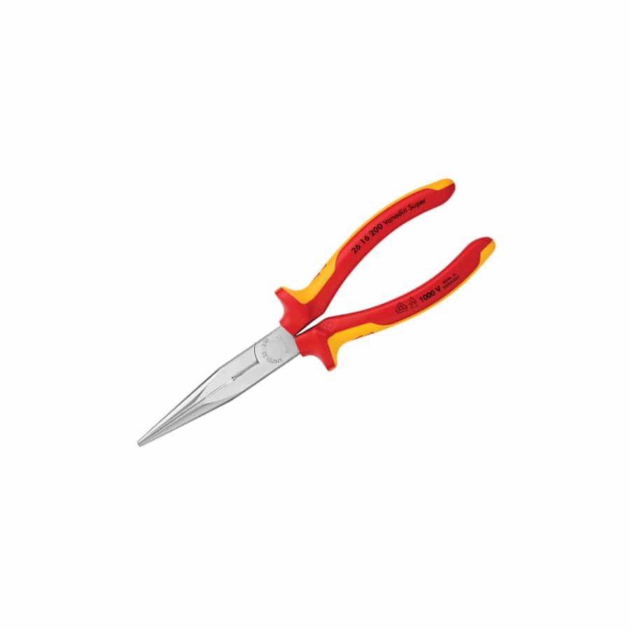 Knipex KPX2616200 VDE Long Snipe Nose Side Cutting Pliers 200mm
