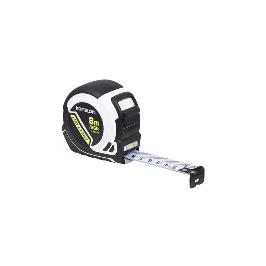 Komelon KOMPLD85ME LED LIGHT Tape Measure 8m/26ft (Width 25mm)