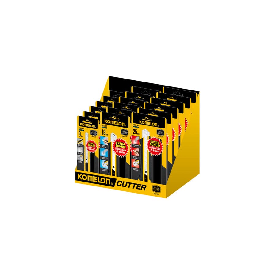 Komelon KOMSOKDIS18 Snap-Off Knife CDU, 18 Piece