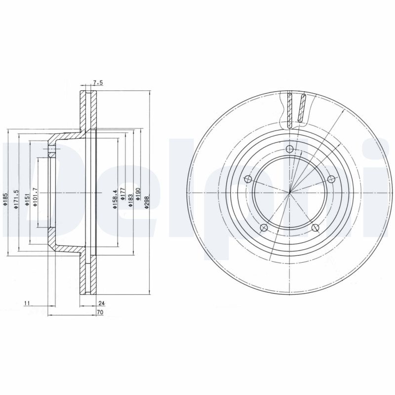 DELPHI BG2612C Brake Disc .