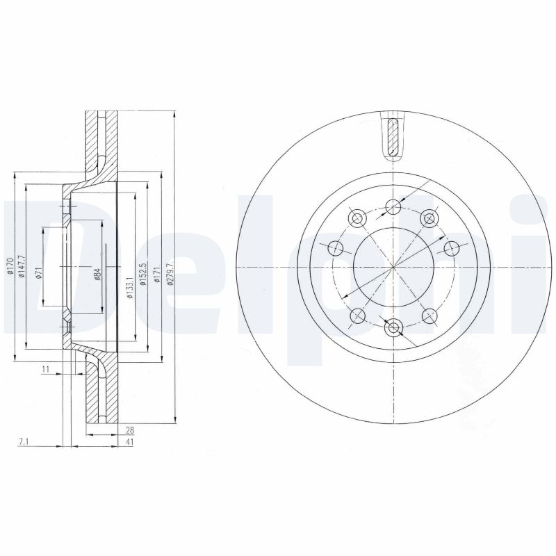 DELPHI BG4084 Brake Disc .