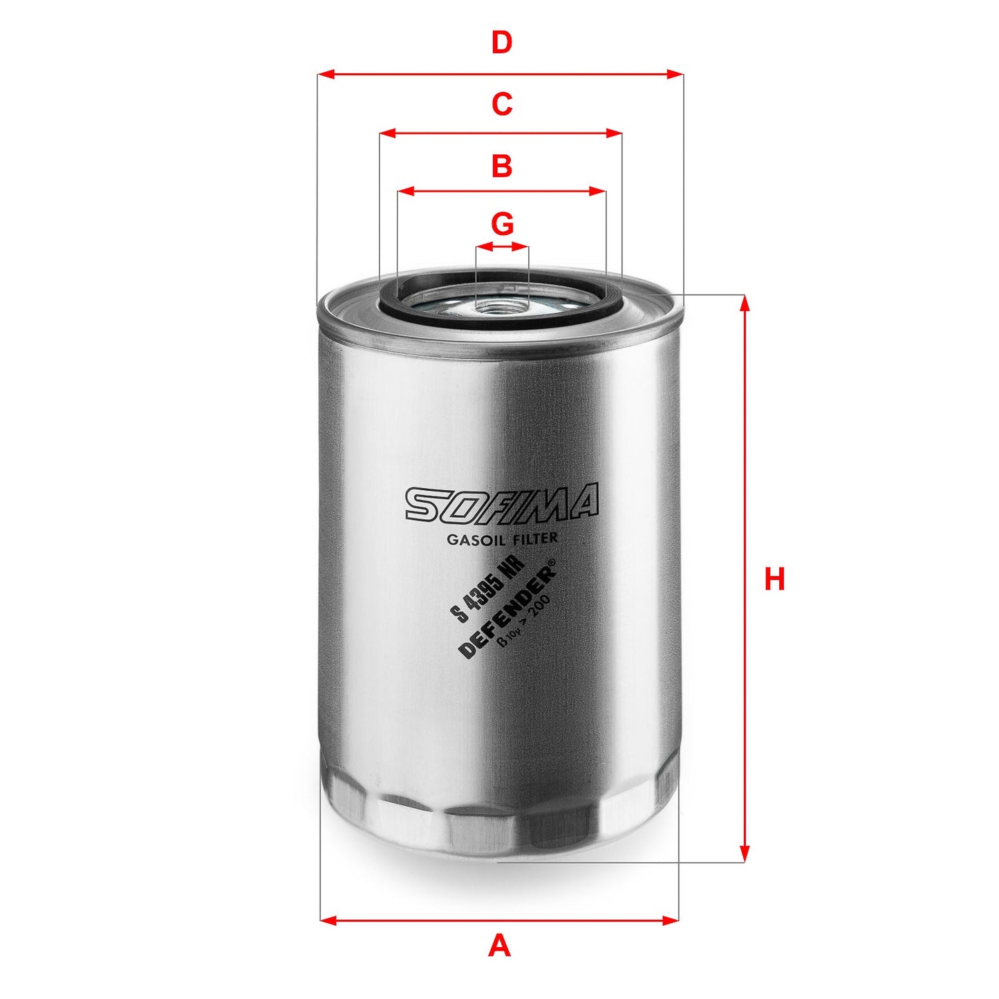 SOFIMA S4343NR Fuel Filter
