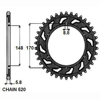 SUNSTAR SUNR1-3667-47 Chain Sprocket