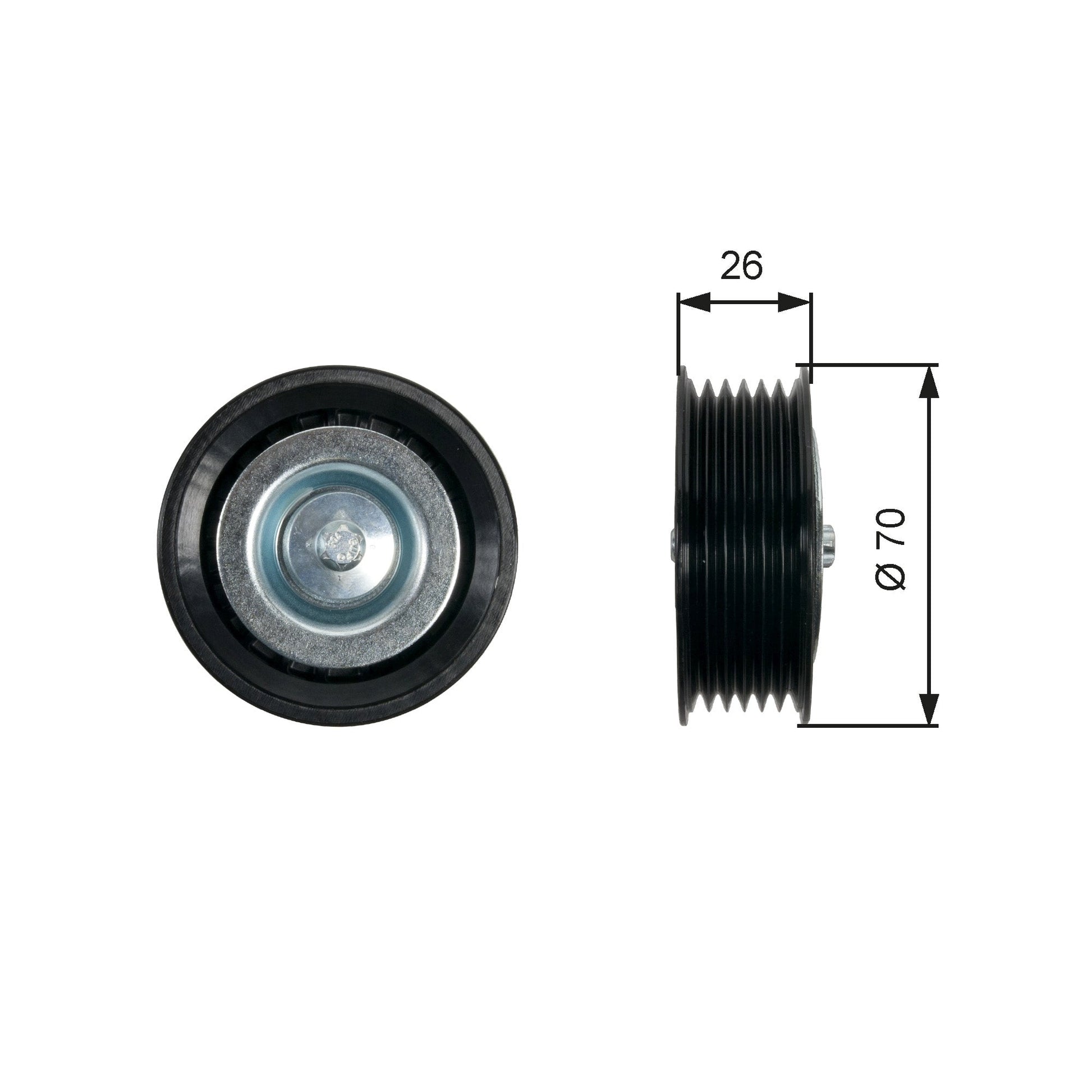 GATES GATT36469 V-Ribbed Belt Deflection/Guide Pulley