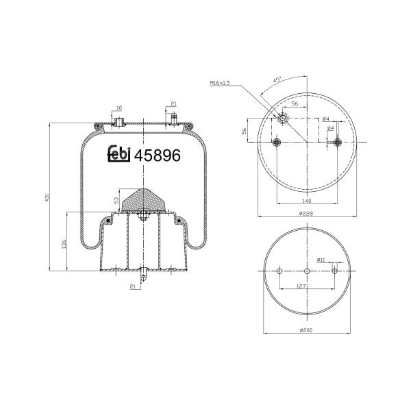 FEBI FE45896 Air Suspension Bellow