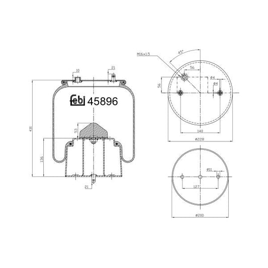 FEBI FE45896 Air Suspension Bellow