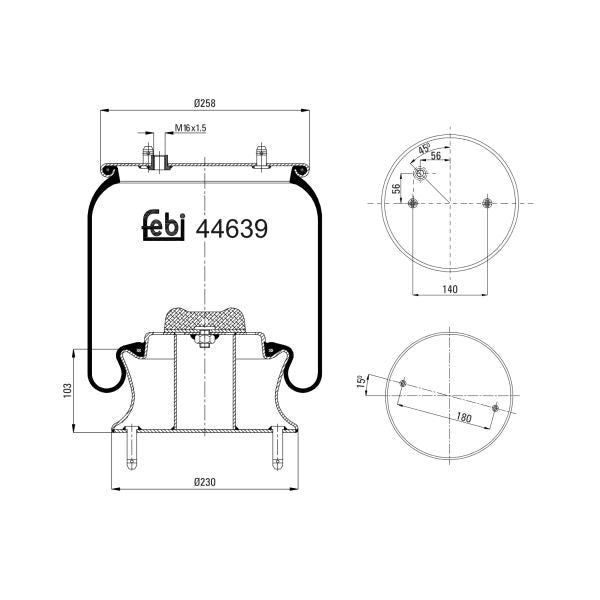 FEBI FE44639 Air Suspension Bellow