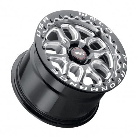 Weld S907B0022P46 Laguna Beadlock S907 Wheel 15x10 5x120 ET45 BS7.25 Gloss Black MIL - DIA