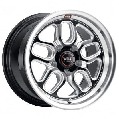 Weld S107B8063450 Laguna S107 Wheel 15x8 5x120.65 ET0 BS4.5 Gloss Black MIL - DIA