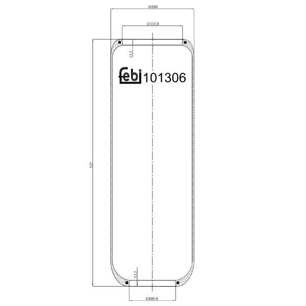 FEBI FE101306 Air Suspension Bellow