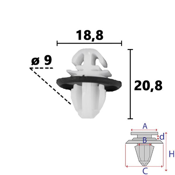 ROMIX ROMC70857 Upholstery Pin