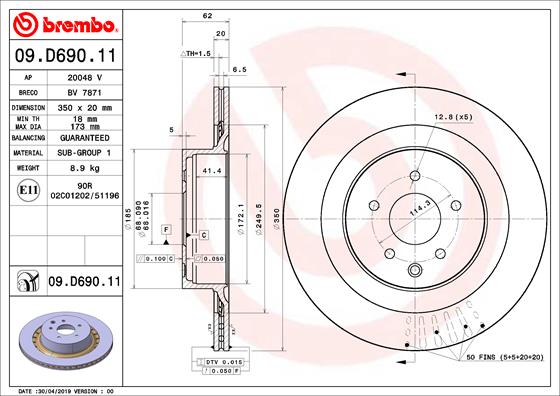 TOURMAX ACS-351 Disc Brake Caliper Repair Kit