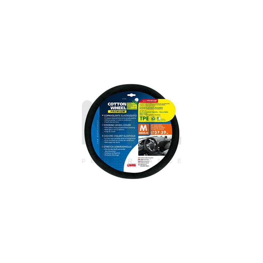 LAMPA Cotton Wheel 33127 Steering wheel cover Ø: 37-39cm, TPE (thermoplastic elastomer)